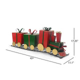 Festive Iron Train Decor with Gift-Shaped Carriages N769P182301R