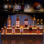 ZUN LED Lighted Liquor Bottle Display Shelf, 37 Inch Bar Display Shelf, DIY Illuminated Bottle Shelf W2178P163144