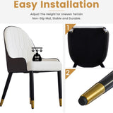 Modern PU sponge-filled dining chair, solid wood metal legs, suitable for restaurants, living rooms W1535119449
