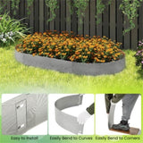 Galvanized Metal Landscape Edging Includes 6 Flexible Panels 30239382