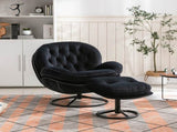 Accent chair TV Chair Living room Chair with Ottoman-BLACK W676P232282