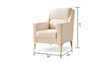 Luna Modern Style Chair in Ivory B009138500