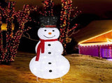 4 ft Pre-Lit Snowman with 120 LED Lights, Top Hat and Red Scarf, Indoor and Covered Outdoor 44212326