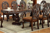 ZUN Formal Majestic Traditional Dining Chairs Cherry Solid wood Fabric Seat Intricate Carved Details Set B01170341