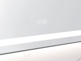 60 x 28 Inch LED Bathroom Mirror with Front and Backlight, Wall Mounted Vanity Mirror with Aluminum W2287P354857