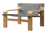 Detachable and Washable Oak Accent Chair Wide Armrest Mid-Century Lounge Chair Linen Fabric Armchair W2336P251806