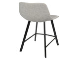 Counter Stool in Black with Grey Faux Leather - Set of 2 B202P222418