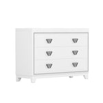 ZUN Elegant Dresser with Metal Handle and Sparkling Shiny Decoration, Storage Cabinet with 6 Drawers for WF531201AAK