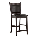 Black and Espresso Upholstered Counter Height Stools B062P145485