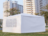 3 x 3m Four Sides Portable Home Use Waterproof Tent with Spiral Tubes White 51280911