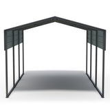 10x15 FT Metal Carport Heavy Duty with Reinforced Frame, Outdoor Garage Multi-Use Canopy Car 00683195