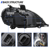 Headlights Assembly Fit For 2004-2017 Freightliner Columbia, Chrome Housing And Amber Reflector W1155P284482