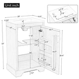 ZUN 20" Bathroom Vanity with Sink, Bathroom Cabinet with Soft Closing Door, Storage Rack and Adjustable N725P208369D