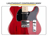 Maple Fingerboard GTL Electric Guitar SS Pickup Transparent Red 27458444