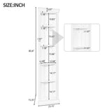 ZUN 83.4"Tall Modern Corner Shelf,5 Tier Corner Bookcase, Storage Standing Shelf Unit, Open Corner Plant N751P191702K