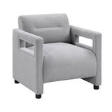 Luxury Home Furniture Accent Chair Gray Seat Cushion Boucle Upholstery Plywood Frame 1pc Armchair B011P304427