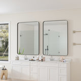 Wall Mirror 30x40 Inch Black Rectangular Mirror Metal Framed Mirror Vanity Mirror Dressing Mirror, W1435107733