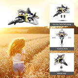 V17 Remote Control Plane 2.4Ghz Foam RC Airplanes Helicopter Quadcopter,Spinning Drone with Cool 98105703