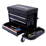350-Pound Capacity Garage Glider Rolling Tool Chest Seat W46577501