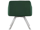 Green Channeled Sloped Arm Swivel Chair B062P153687