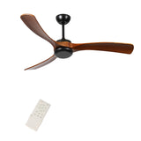 72 Inch wood Ceiling Fan no light with Remote Control, Low Profile Ceiling Fan without W2352P306828