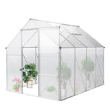 6x8 Hybrid Polycarbonate Greenhouse Silver 25412414