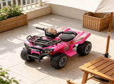 Pink 6V Battery Powered Kids Quad Motorized Four Wheeler Ride on Car with Songs for 18-36Months 32836471
