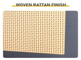 Rattan-front shoe cabinet with 1 drawer and 2 flip-down compartments, particleboard, 54*24*110cm, 87563198