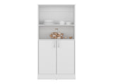 Insite Kitchen Storage Cabinet with 3 Shelves and 2 Closed Compartments, White B128P485381