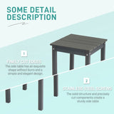 Outdoor Side Table, HDPE Adirondack Table Patio Side Table, Weather Resistant End Table Small 84073037