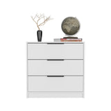 Dresser 27"H, 3 Drawers Dresser, Superior Top, White B097132978