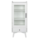 ZUN Modern Bathroom Storage Cabinet & Floor Standing cabinet with Glass Door with Double Adjustable W1801109143