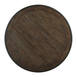 Brown and Antique White Finish 1pc Counter Height Table with 2x Display Shelves Transitional Style B01155789