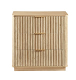 3 Drawers Drasser, 27.6'' Wide Modern Chest of Drawers Curved wave Design,Nightstand,Wood Drawer W1820P335659