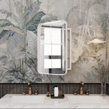 16x24 Inch Recessed White Metal Framed Medicine Cabinet with Mirror and Adjustable Shelves Black 24161549