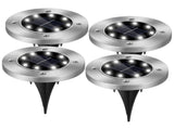 Outdoor Solar InGround Pathway Lights, IP65 ABS & Stainless Steel Lamp with Light Sensor, 77665578