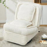 360&deg Swivel Rocking Single Sofa,Recliner Sofa, Manual Glider Rocking Armless W1628P264784