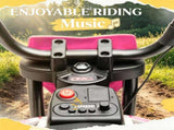 Pink 12V Kids Electric Ride On Motorcycle with Twist Grip Throttle, Training Wheels, Rear 84268668