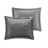 Full/Queen Velvet Comforter Set with Throw Pillow B03595916
