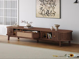 Modern Design TV Stand for 75" TVs, Media Console TV Cabinet with Rattan-Front Drawer for Living 45140769