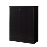 ZUN Shoe/Storage Cabinet with Two Doors Five Shelves - Dark B107134428