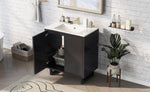 ZUN 30" Bathroom vanity Set with Sink, Combo Cabinet, Bathroom Storage Cabinet, Solid Wood Frame 45552570