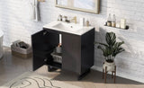 ZUN 30" Bathroom vanity Set with Sink, Combo Cabinet, Bathroom Storage Cabinet, Solid Wood Frame 45552570