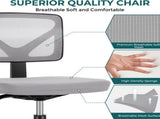 Small Desk Chair Wheels Armless Low-Back Office Chair Ergonomic Adjustable Computer Desk Chair 35773566