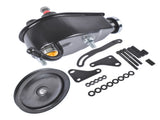 Black Steel Power Steering Pump With Bracket Kit & Pulley Fit for Small Block Chevy 265 283 305 327 71782395