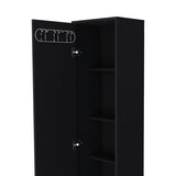 Lawen Tall Storage Cabinet, Single Door, 3 Broom Hangers B128P203050