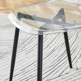 ZUN Modern minimalist transparent dining chair, plastic chair, armless crystal chair, Nordic creative W1151P198302