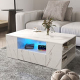 Modern Coffee Tables for Living Room, LED Coffee Table, Storage Coffee Table, Small Coffee Table, W331P264715