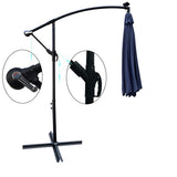 10 ft Outdoor Patio Umbrella Solar Powered LED Lighted Sun Shade Market Waterproof 8 Ribs Umbrella W65690319