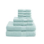 ZUN 100% Cotton 8 Piece Antimicrobial Towel Set B03599313